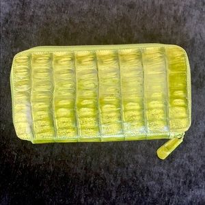 Green Croc Wallet